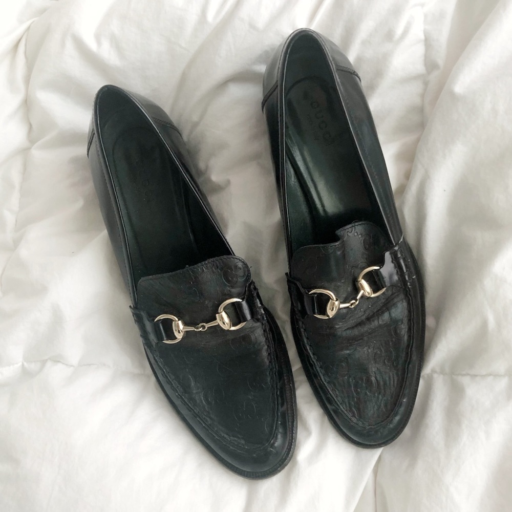 Gucci • Leather Monogram Loafers
